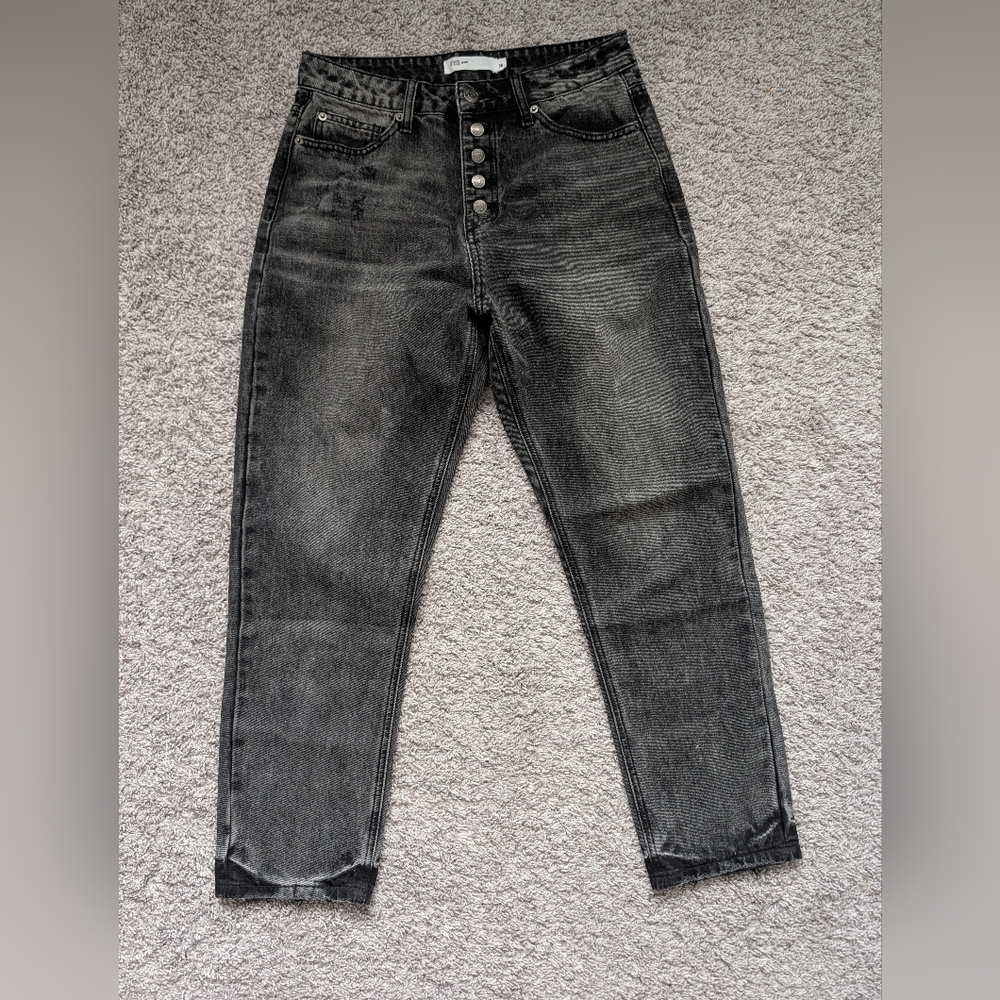 Women's Black Denim Mom Jeans